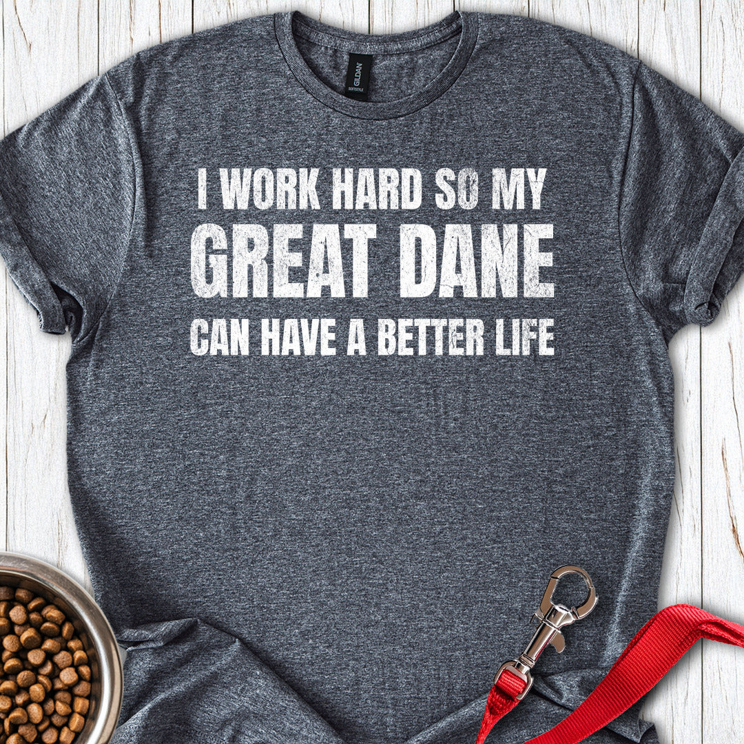 I Work Hard Great Dane Dark Heather