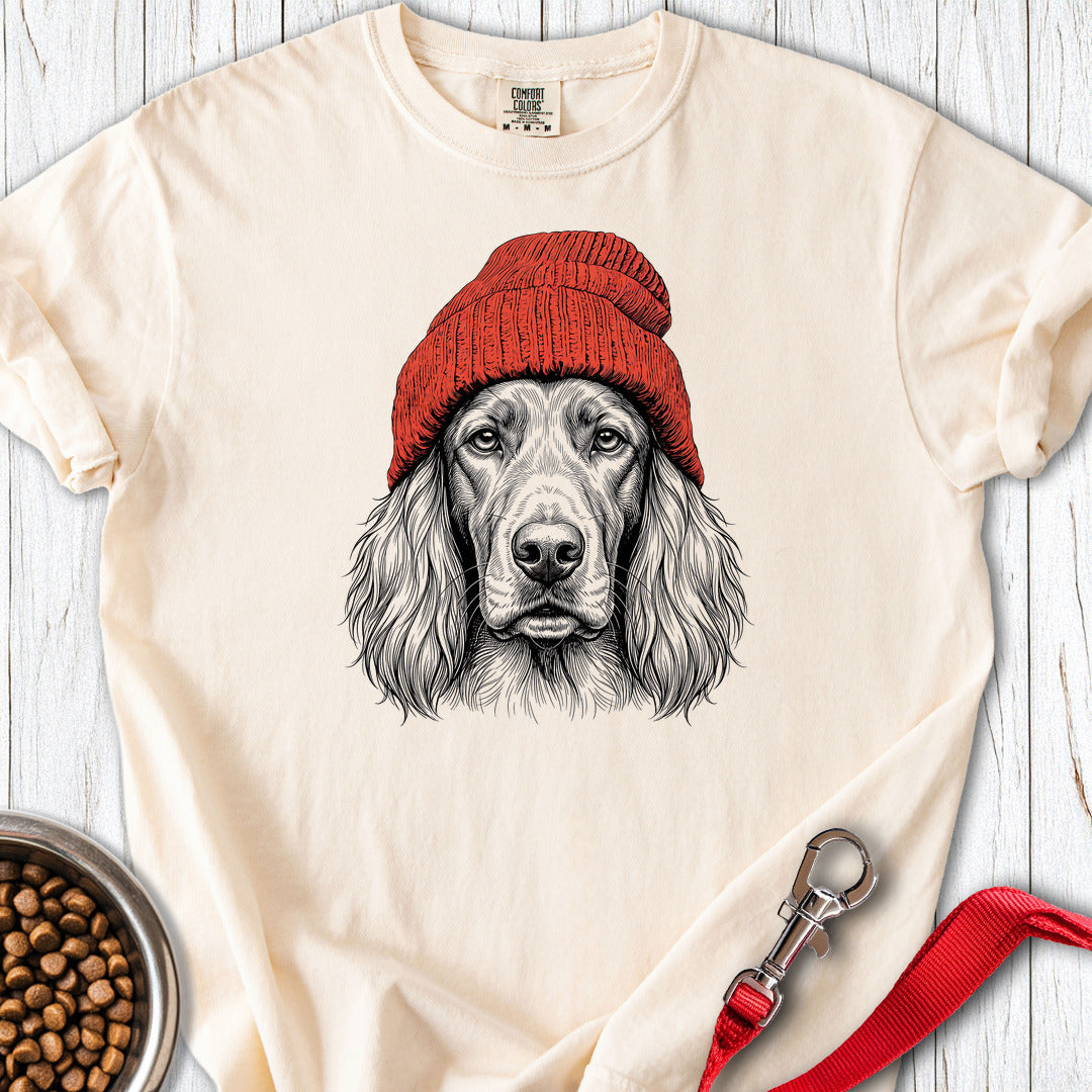 Irish Setter Beanie Premium Tee — Ivory