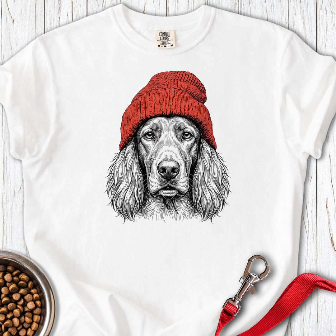 Irish Setter Beanie Premium Tee — White