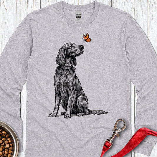 Irish Setter Butterfly Long Sleeve — Sport Grey
