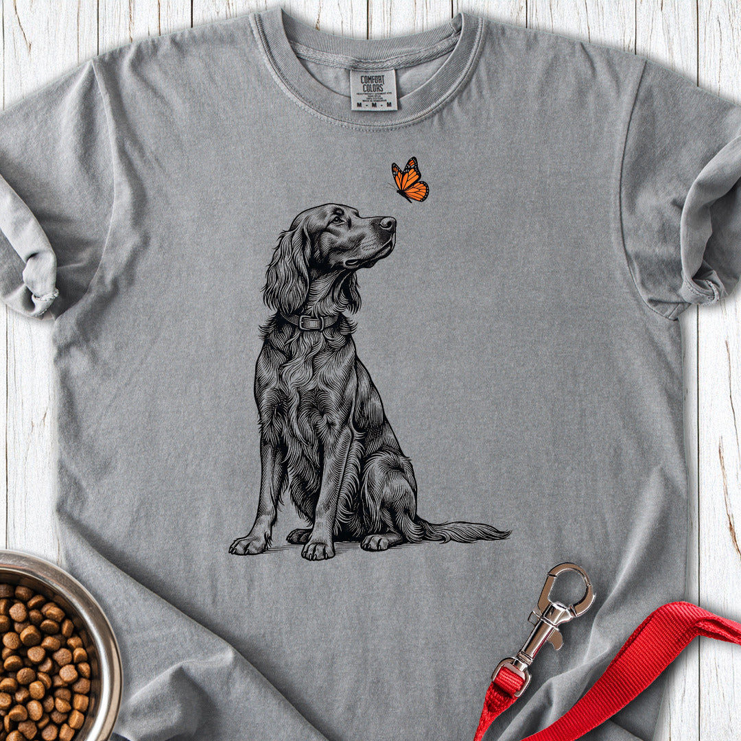 Irish Setter Butterfly Premium Tee — Grey