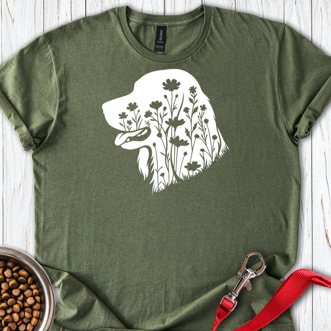 Irish Setter Flowers Military Green