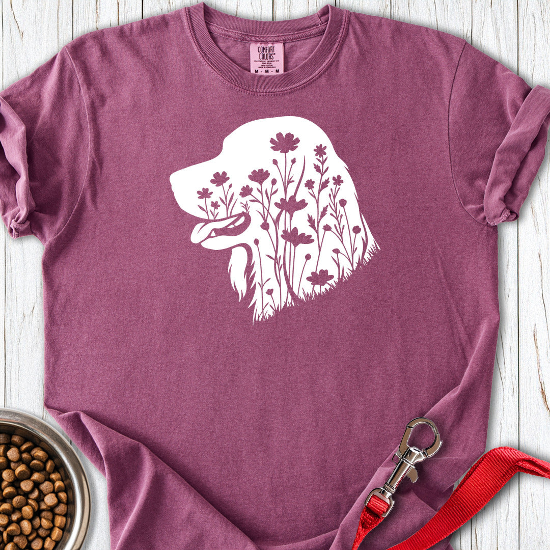 Irish Setter Flowers Premium Tee — Berry