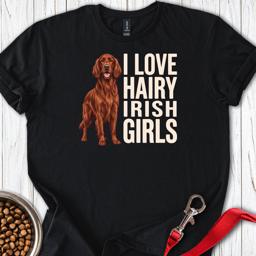 Irish Setter Hairy Girls — Black