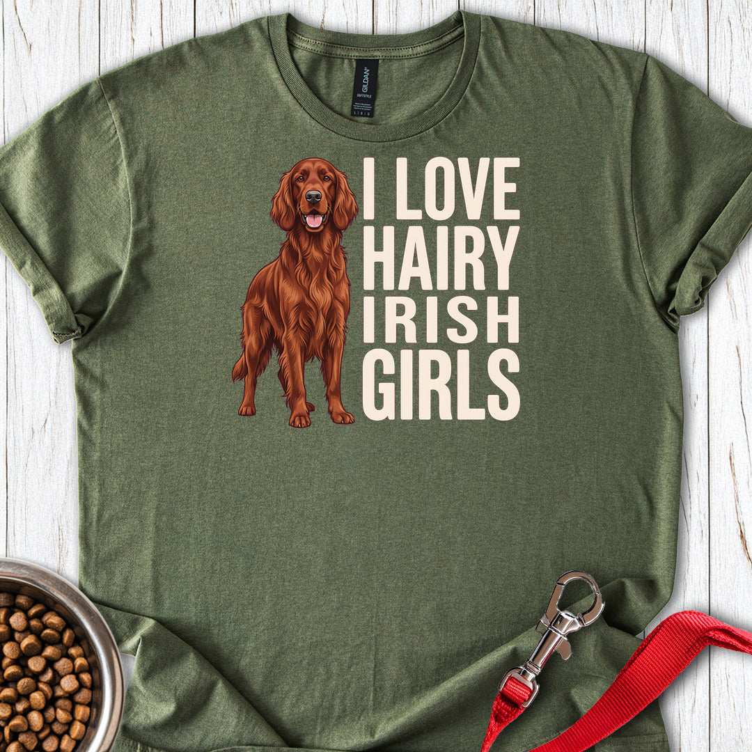 Irish Setter Hairy Girls — Military Green