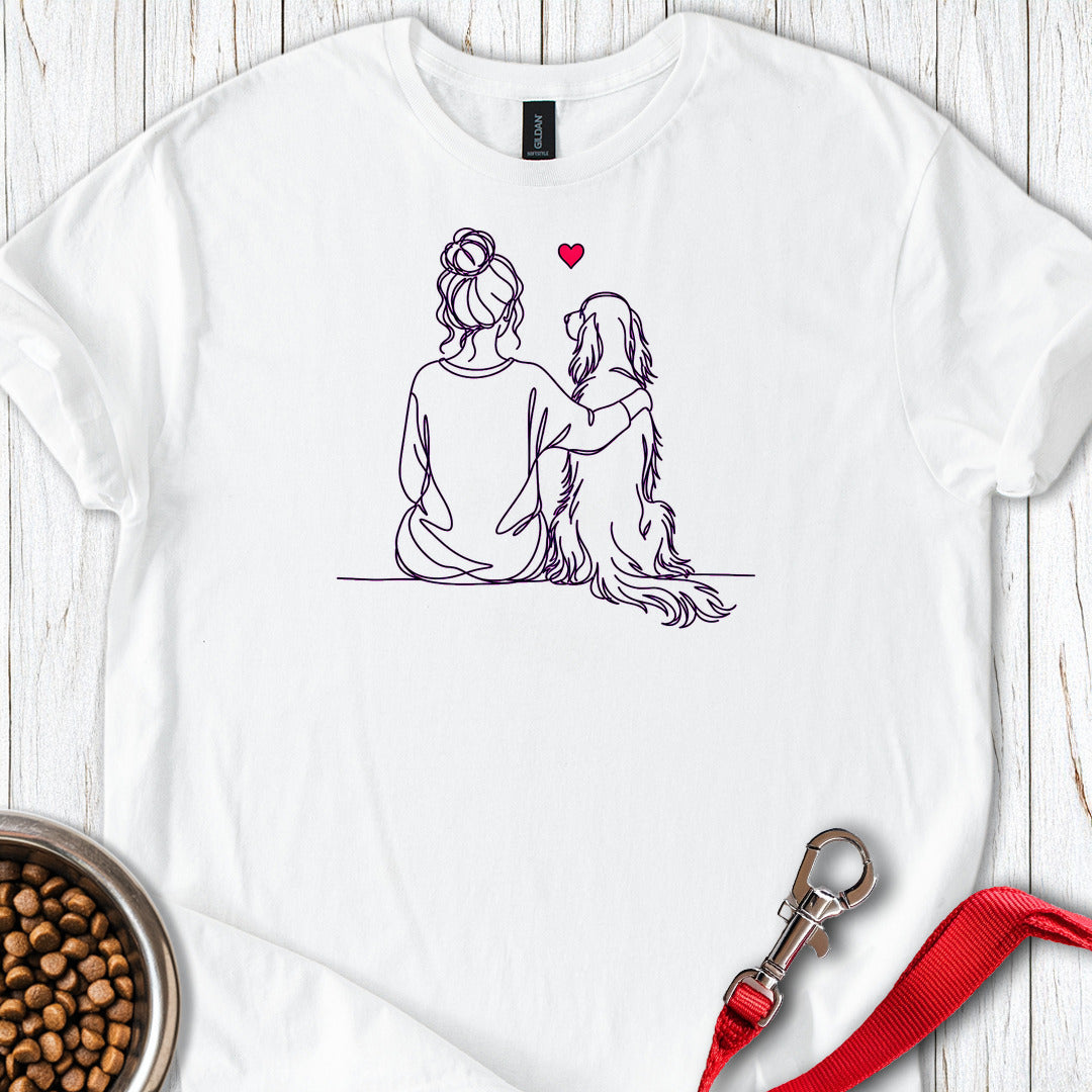Irish Setter Hug — White