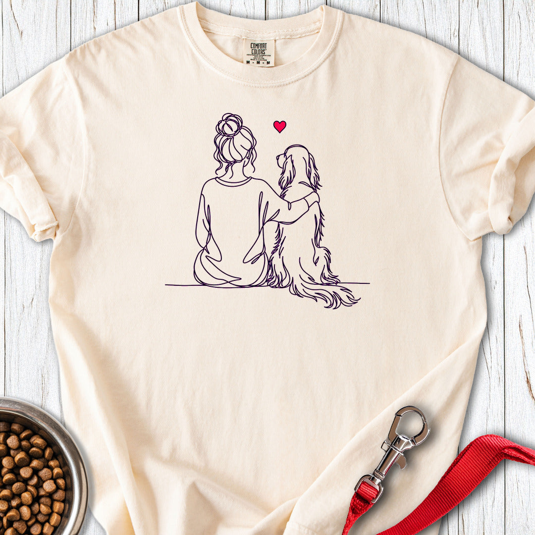 Irish Setter Hug Premium Tee — Ivory