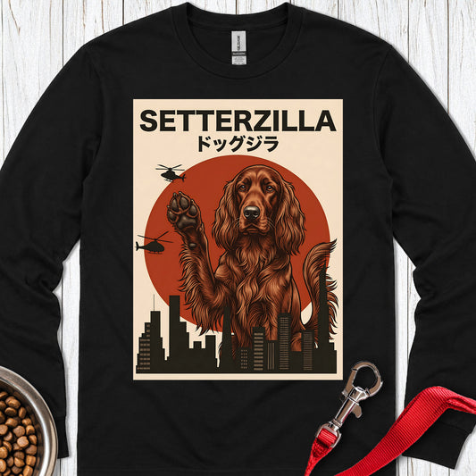 Irish Setter Setterzilla Long Sleeve — Black