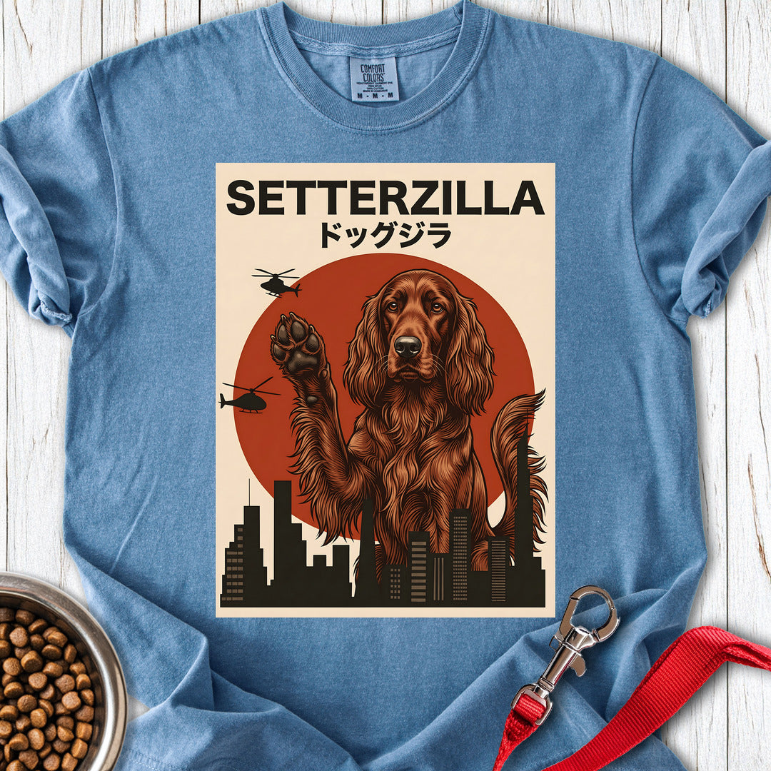 Irish Setter Setterzilla Premium Tee — Blue Jean