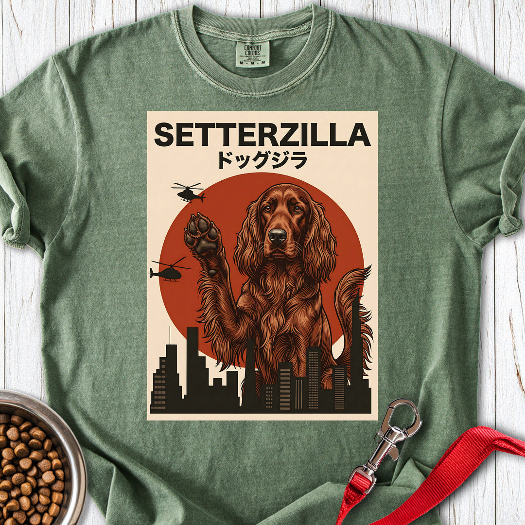 Irish Setter Setterzilla Premium Tee — Moss