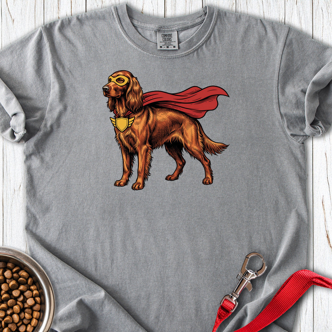 Irish Setter Superhero Premium Tee — Grey