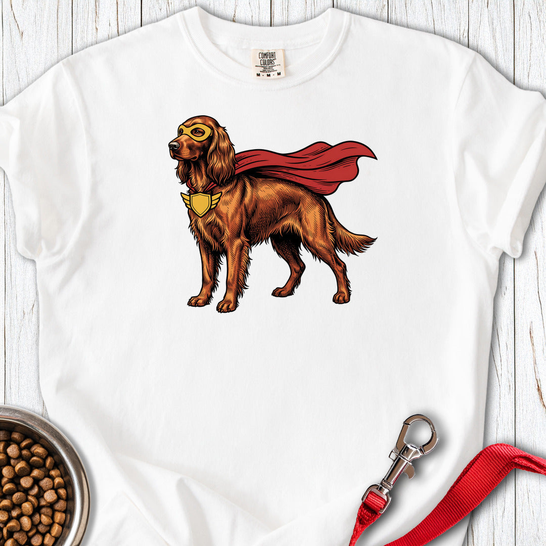 Irish Setter Superhero Premium Tee — White
