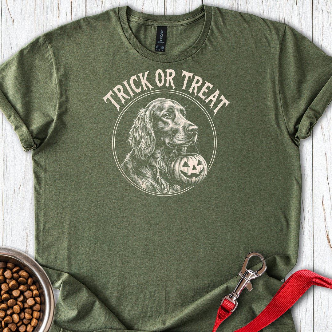 Irish Setter Trick Or Treat — Military Green