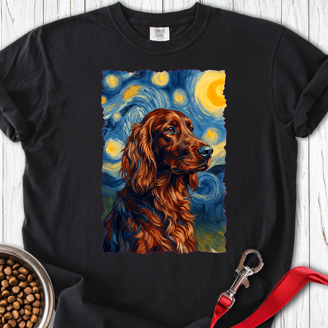 Irish Setter Van Gogh Premium Tee — Black