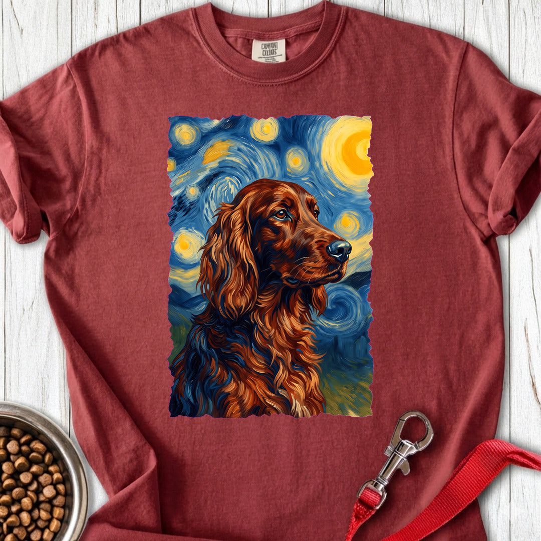Irish Setter Van Gogh Premium Tee — Brick