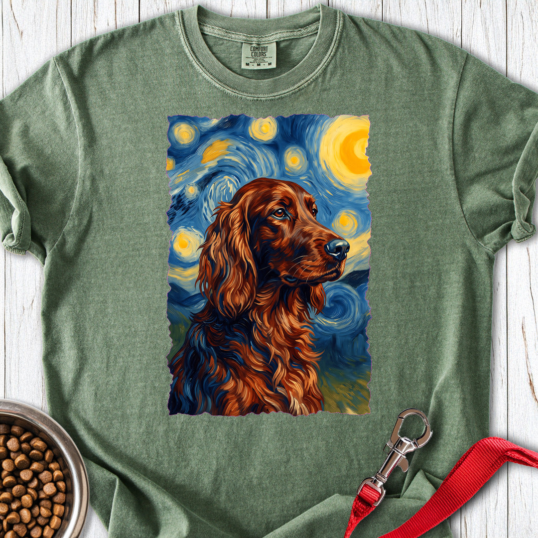 Irish Setter Van Gogh Premium Tee — Moss