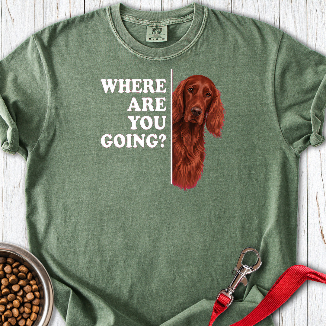 Irish Setter Where Are You Going Premium Tee — Moss