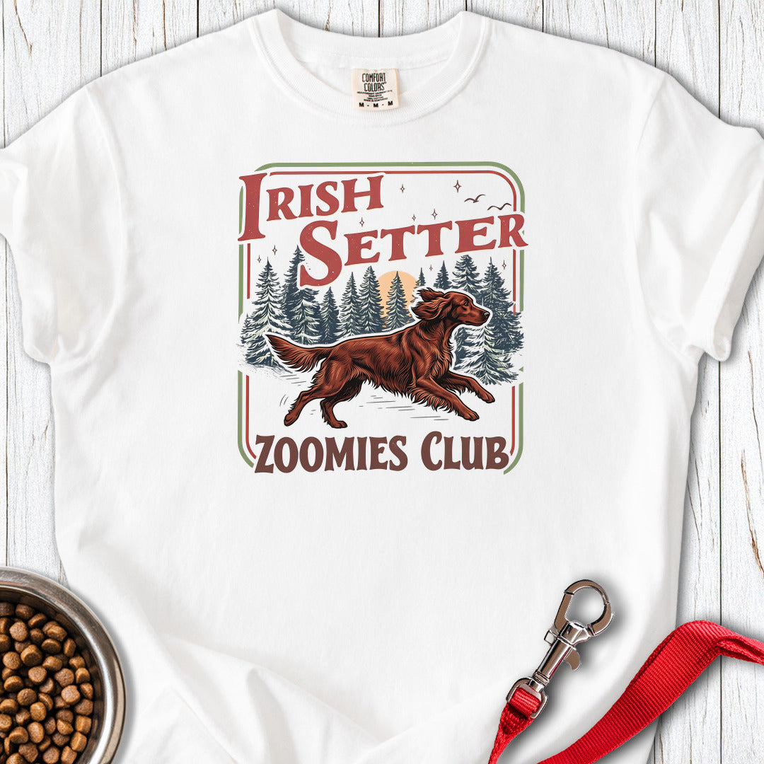 Irish Setter Zoomies Club Premium Tee — White