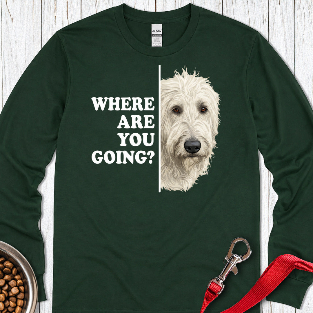 Irish Wolfhound Alert Long Sleeve — Forest Green