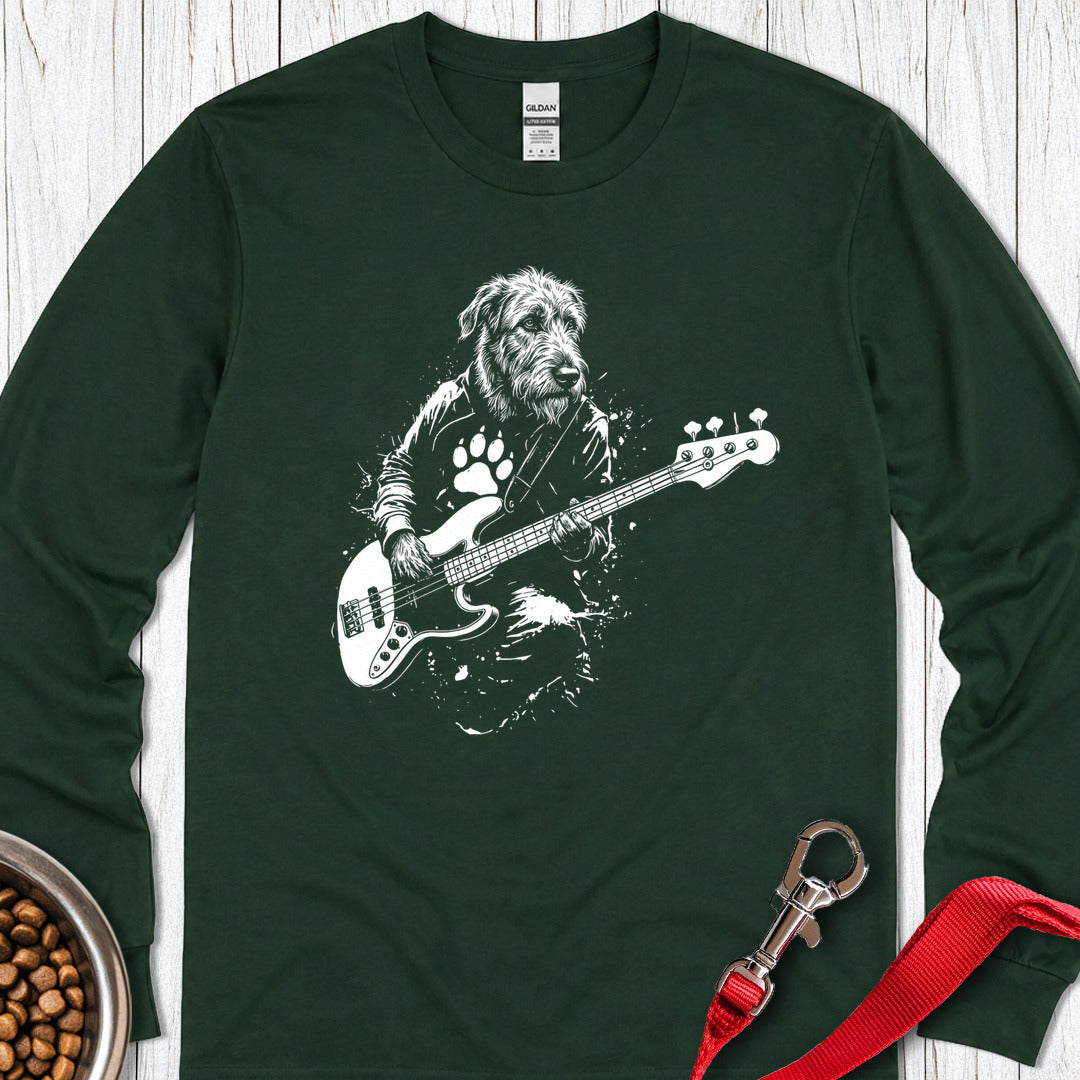 Irish Wolfhound Bass Long Sleeve — Forest Green