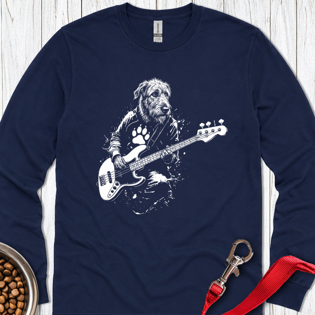 Irish Wolfhound Bass Long Sleeve — Navy