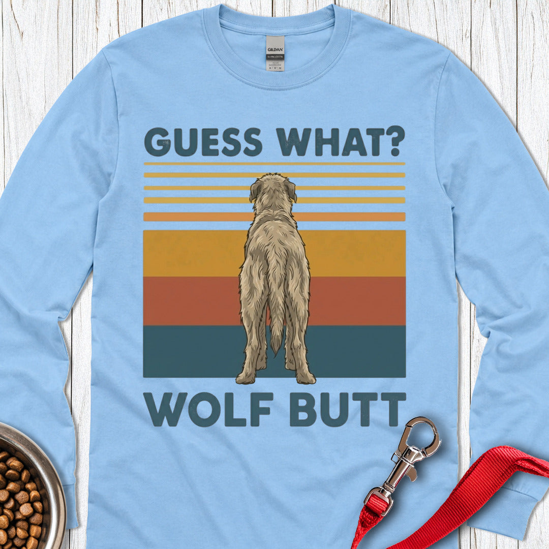 Irish Wolfhound Butt Long Sleeve — Carolina Blue