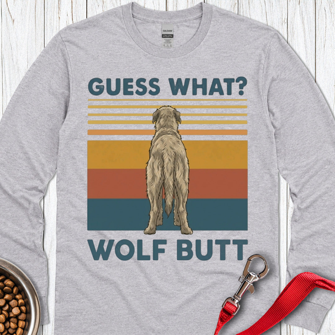 Irish Wolfhound Butt Long Sleeve — Sport Grey