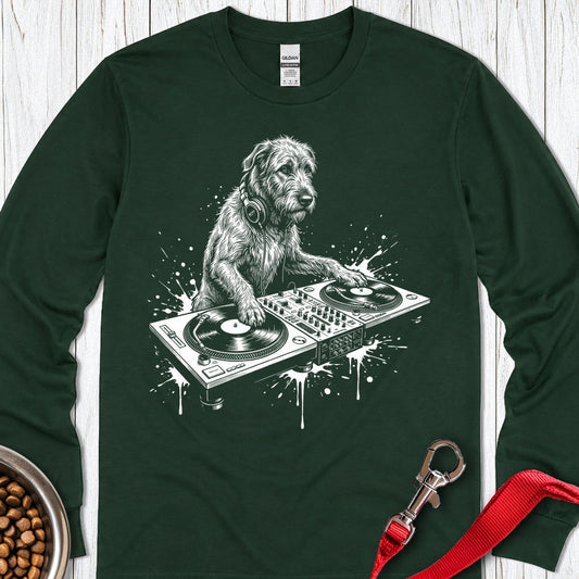 Irish Wolfhound DJ Long Sleeve — Forest Green