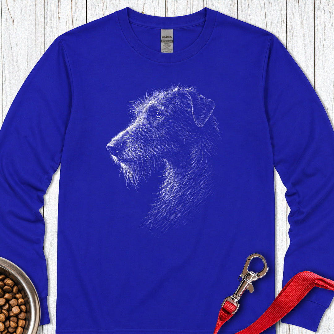 Irish Wolfhound Portrait Long Sleeve — Royal
