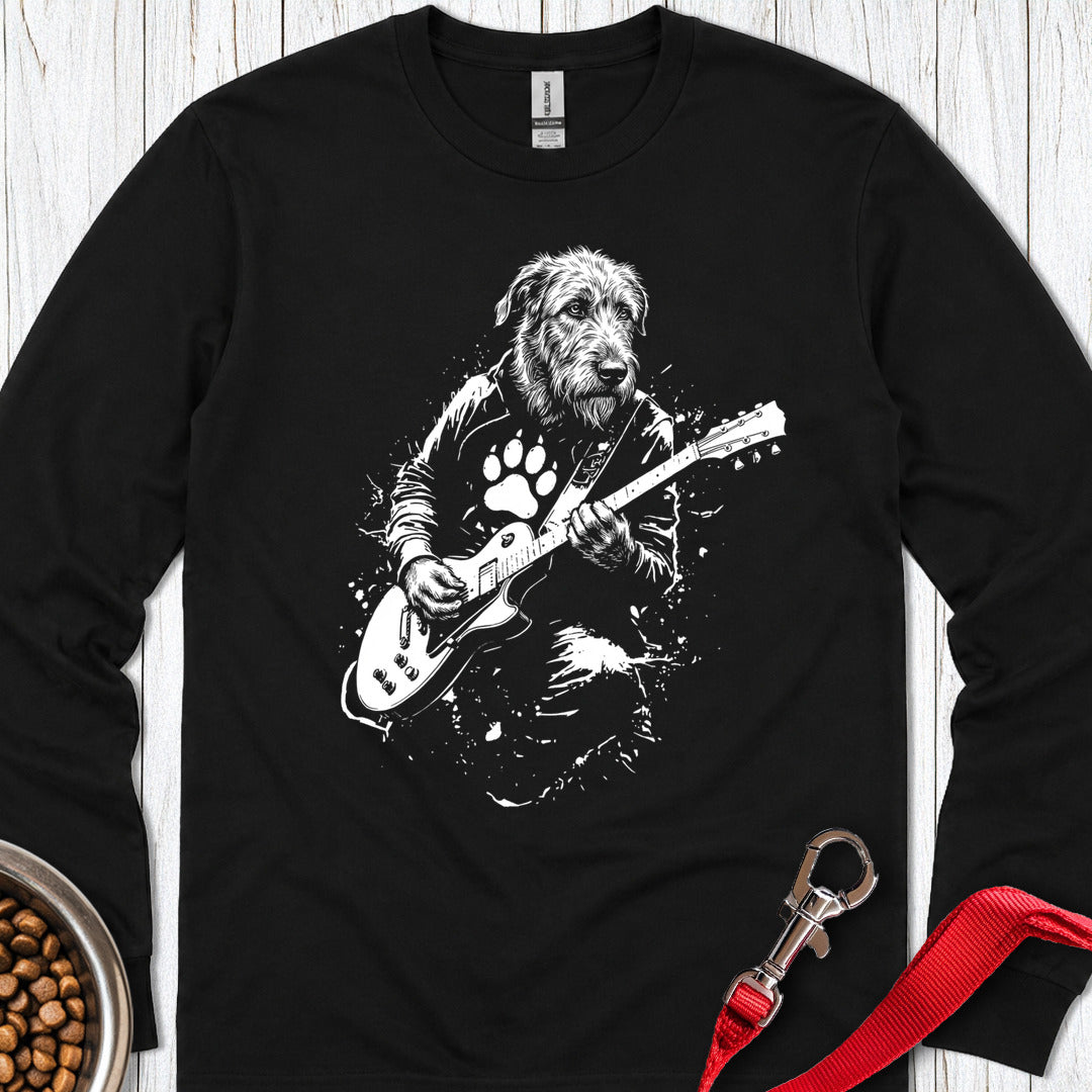 Irish Wolfhound Rocker Long Sleeve — Black