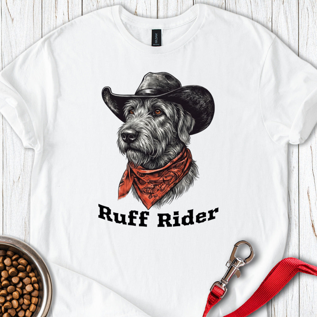 Irish Wolfhound Ruff Rider White