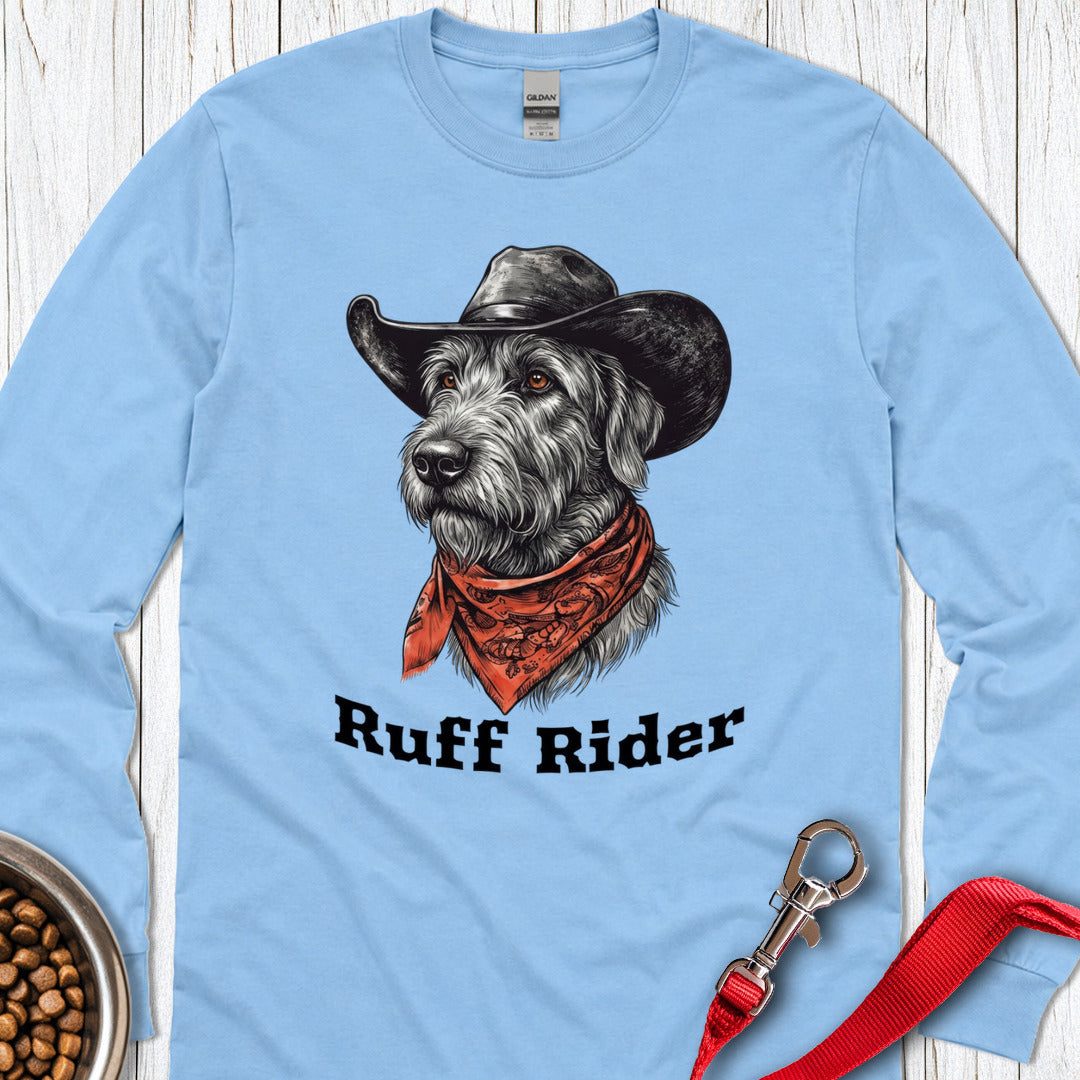 Irish Wolfhound Ruff Rider Long Sleeve — Carolina Blue