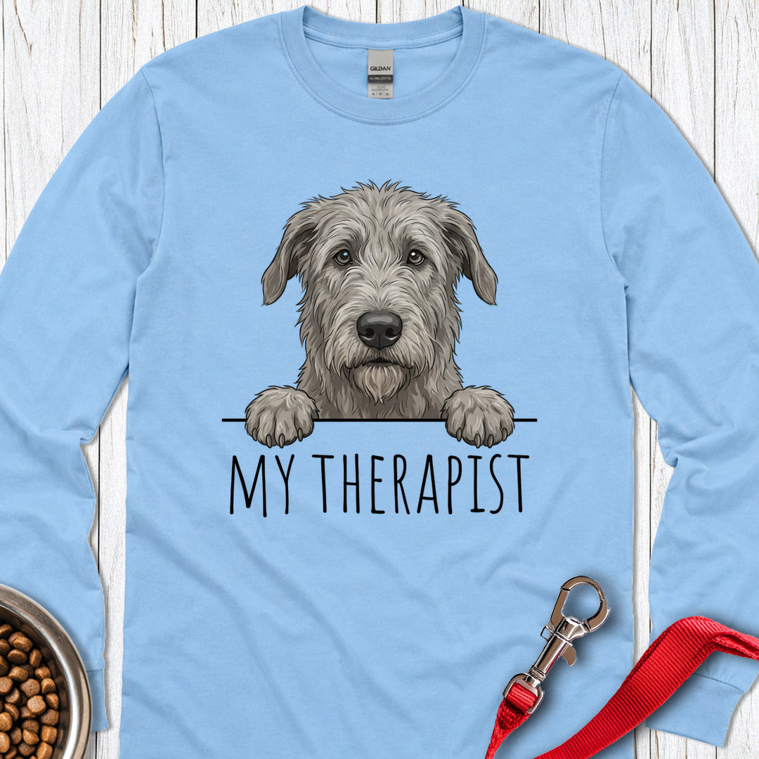Irish Wolfhound Therapist Long Sleeve — Carolina Blue