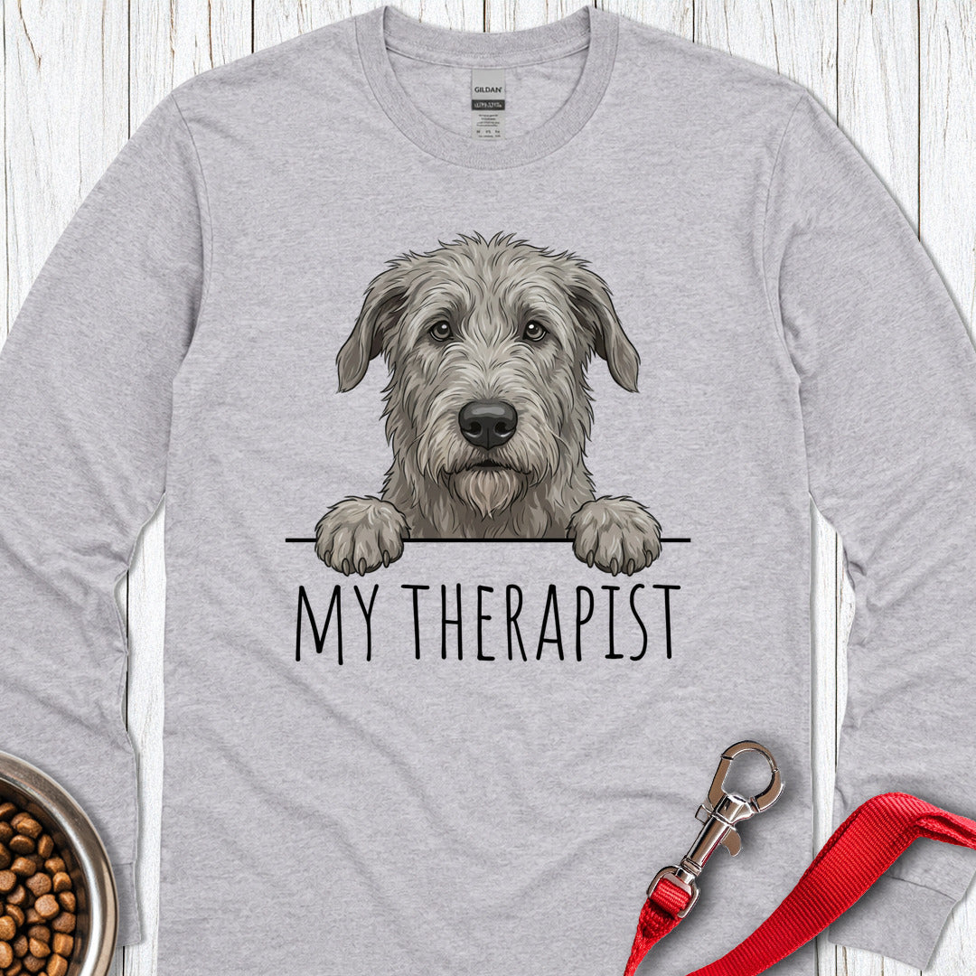 Irish Wolfhound Therapist Long Sleeve — Sport Grey