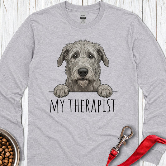 Irish Wolfhound Therapist Long Sleeve — Sport Grey