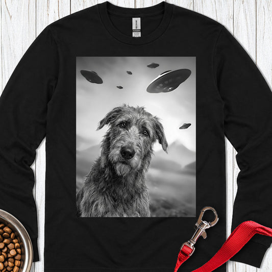 Irish Wolfhound UFO Long Sleeve — Black
