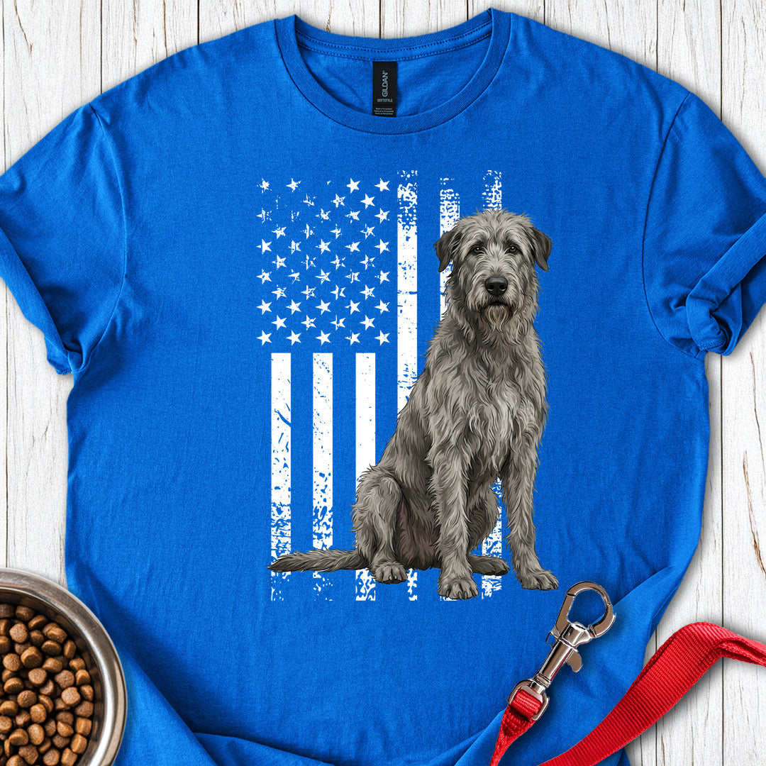 Irish Wolfhound USA Flag Royal