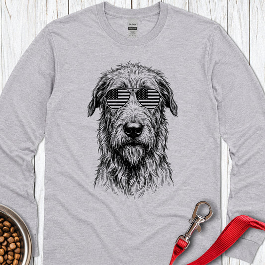 Irish Wolfhound USA Long Sleeve — Sport Grey