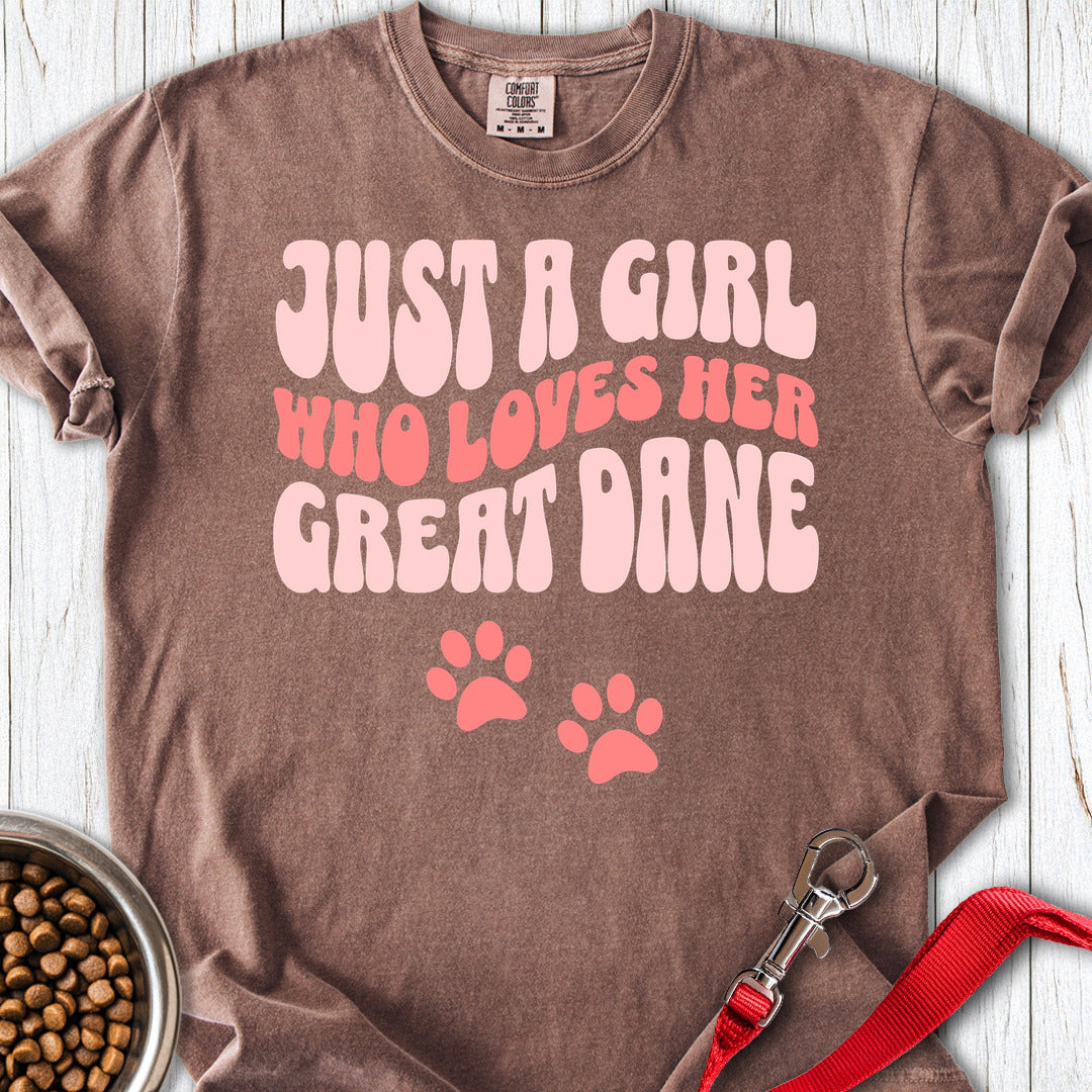 Just a Girl Who Loves Her Great Dane Premium Tee — Espresso