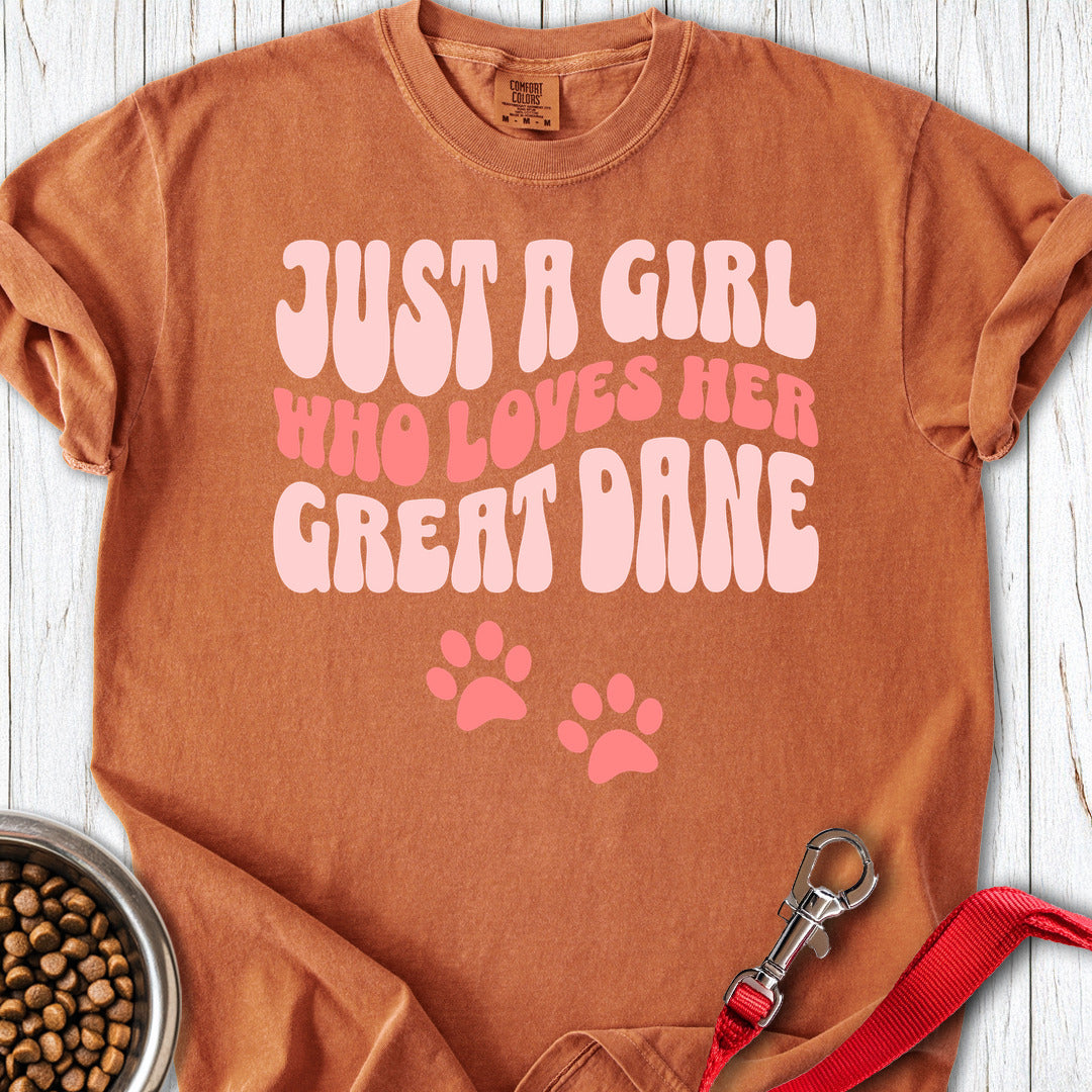 Just a Girl Who Loves Her Great Dane Premium Tee — Yam