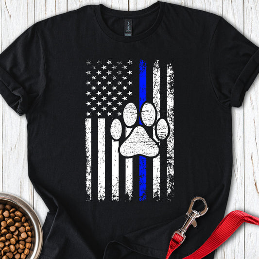 K9 Police Dog Blue Line Black