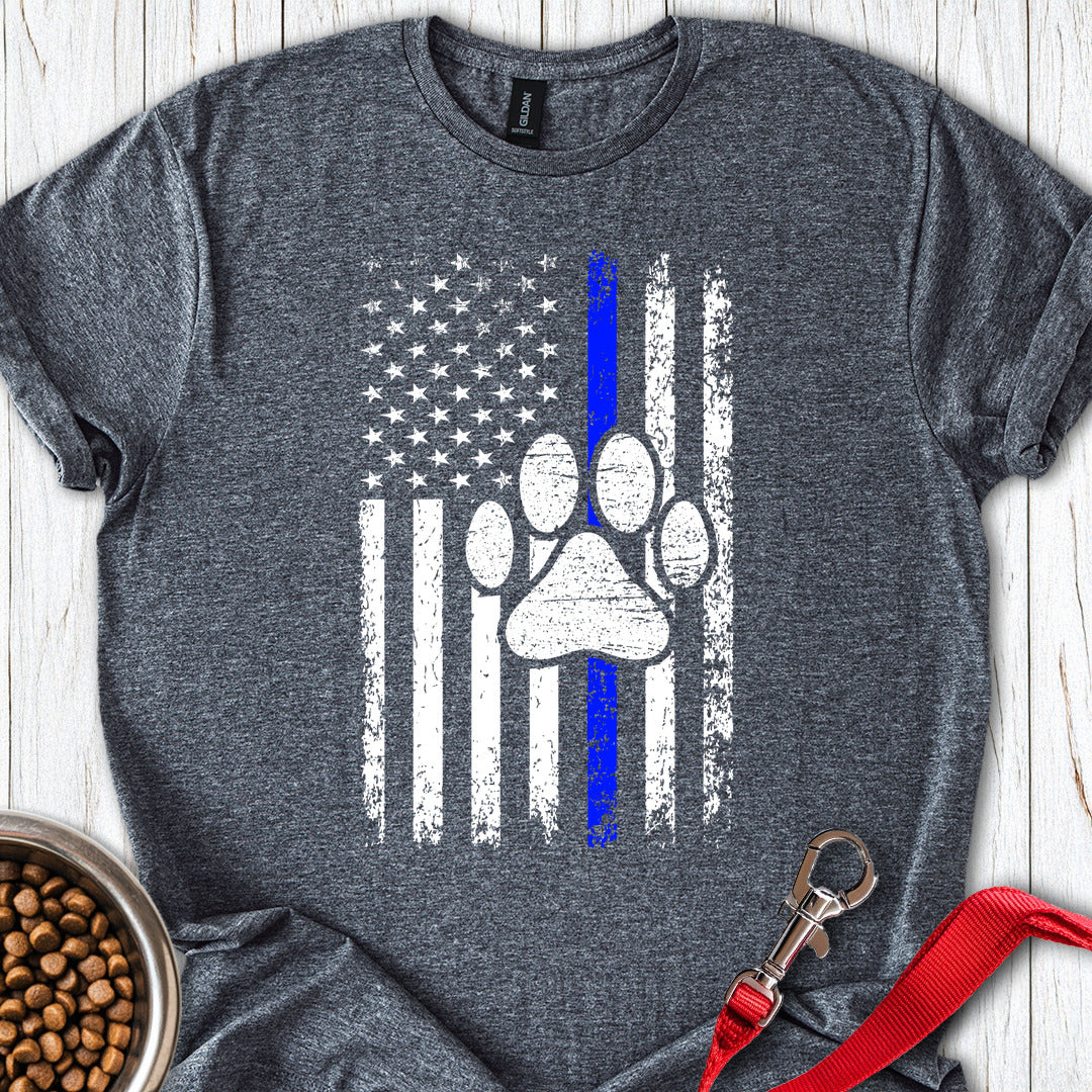K9 Police Dog Blue Line Dark Heather