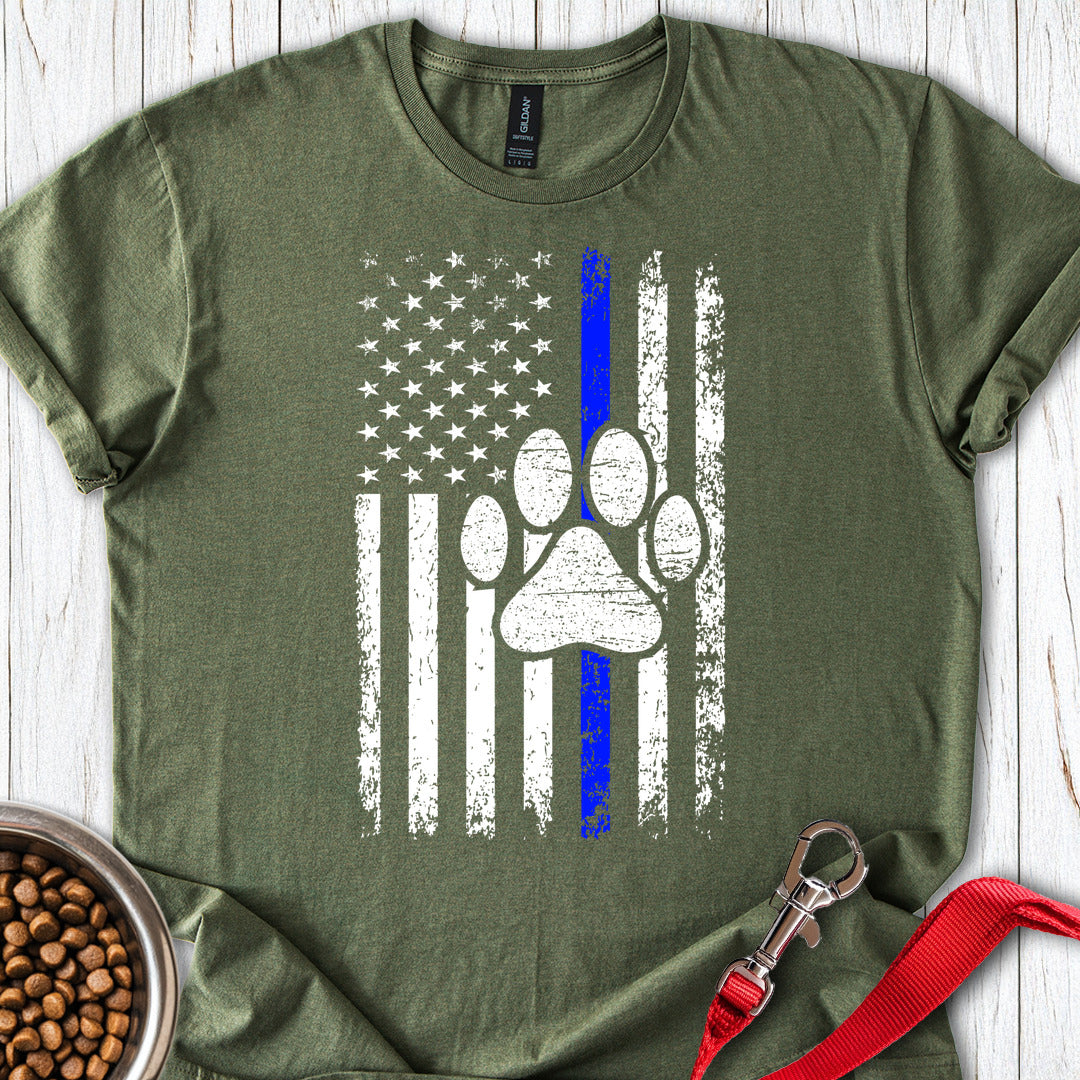 K9 Police Dog Blue Line Military Green