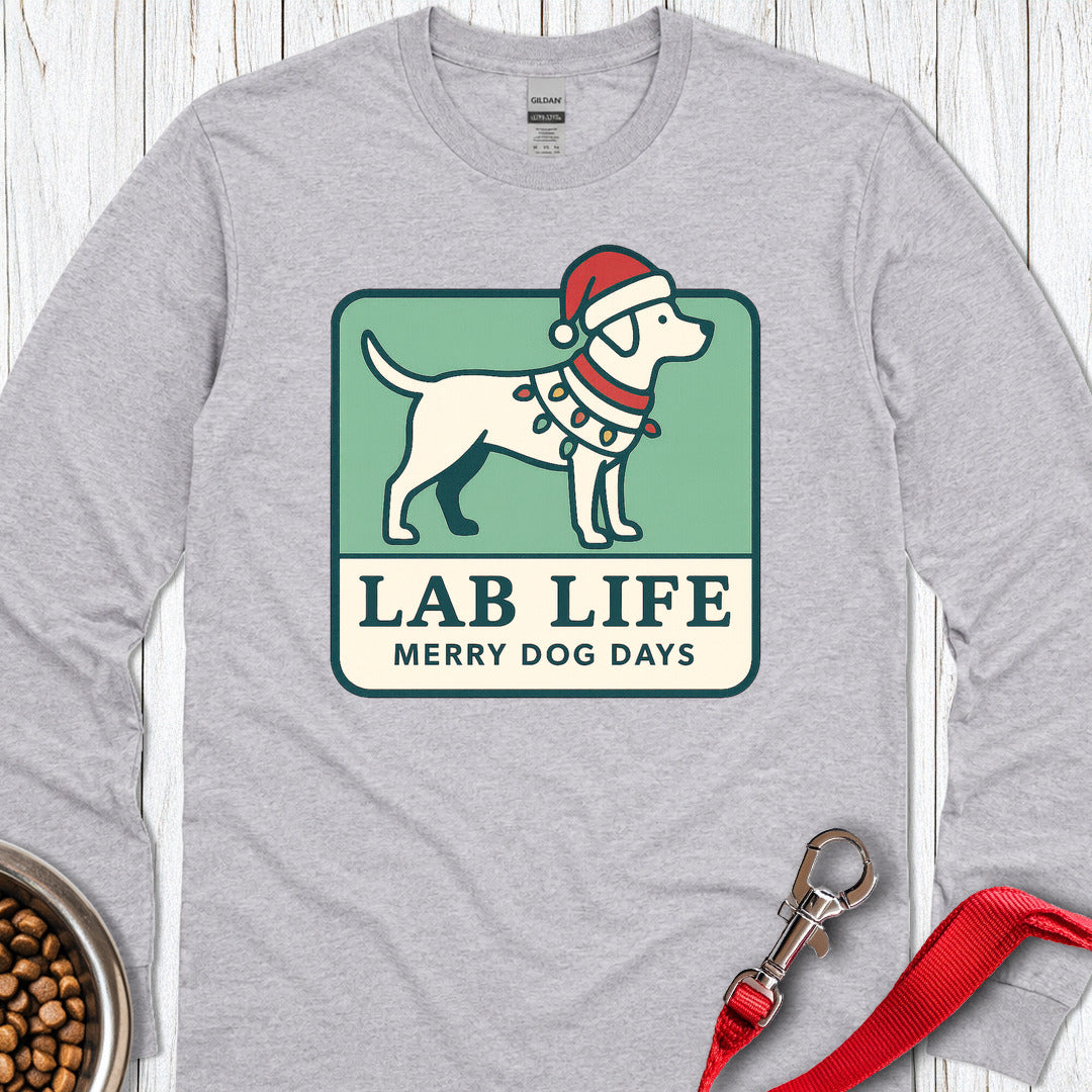 Lab Life Merry Dog Days Long Sleeve — Sport Grey