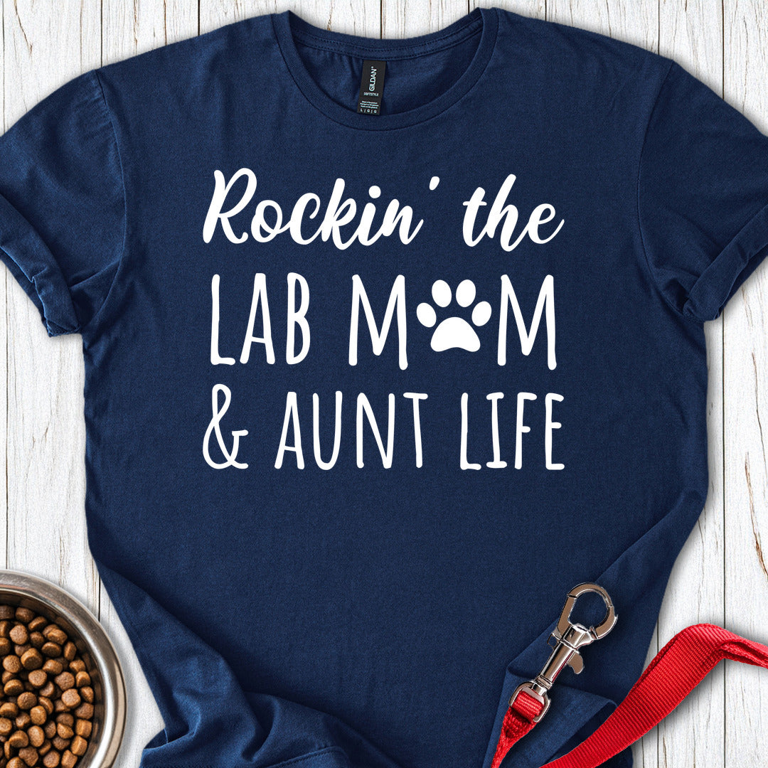 Lab Mom & Aunt Life Navy
