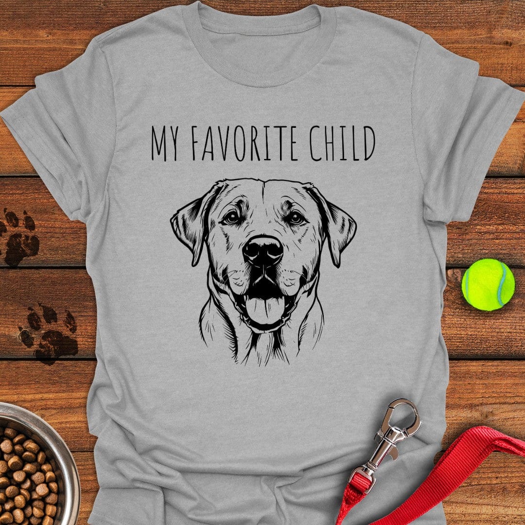 My Favorite Child Labrador T-Shirt Sport Grey