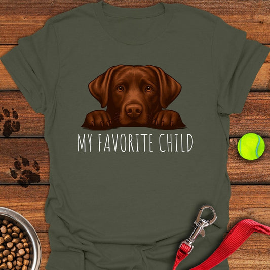 Chocolate Labrador Favorite Child Military Green