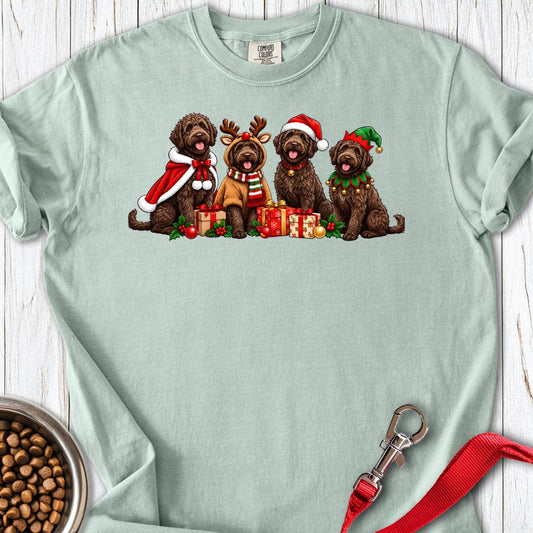 Labradoodle Christmas Group Premium Tee Bay