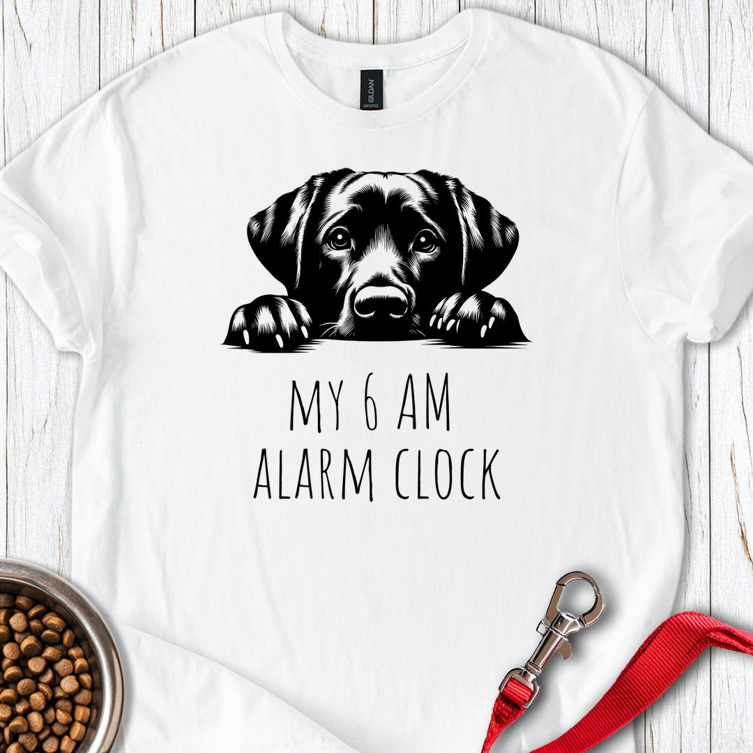 Labrador Alarm Clock White