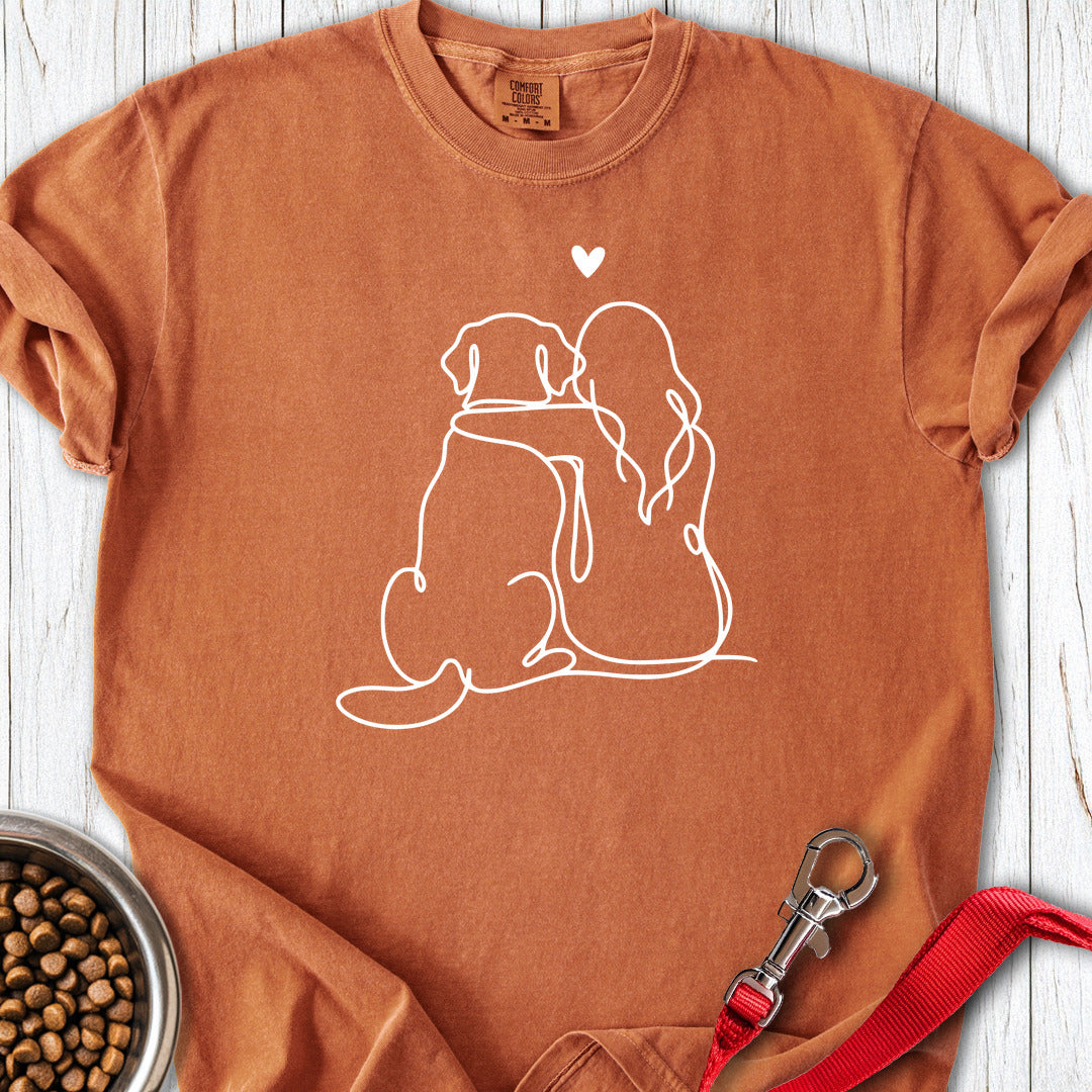 Labrador and Girl Love Dark Edition Premium Tee — Yam